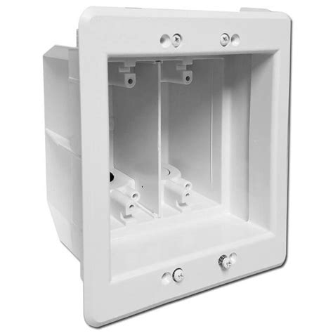 recessed electrical box for deep outlets & cables 2-gang|2 gang recessed receptacle outlet.